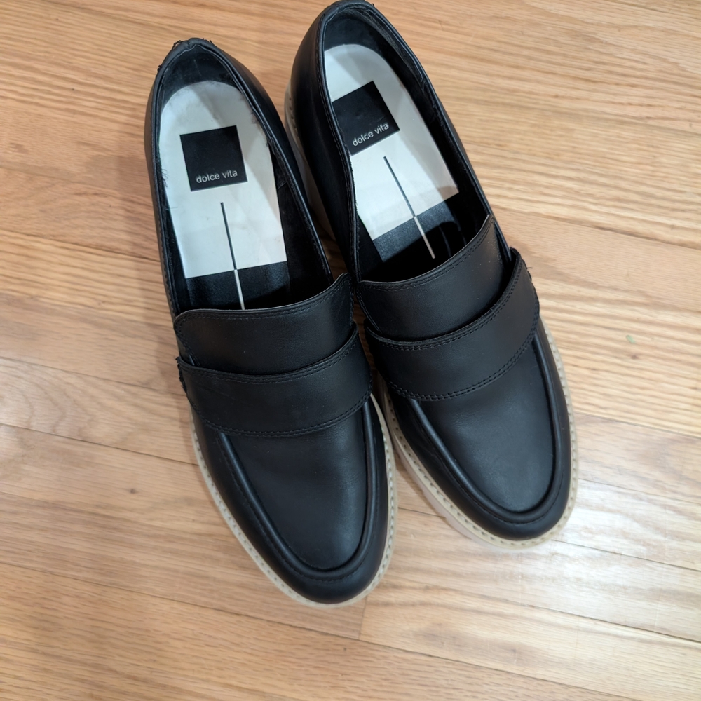 Dolce Vita Leather Loafers, Chunky Platform  | Halona | Sz 11B - Picture 2 of 7